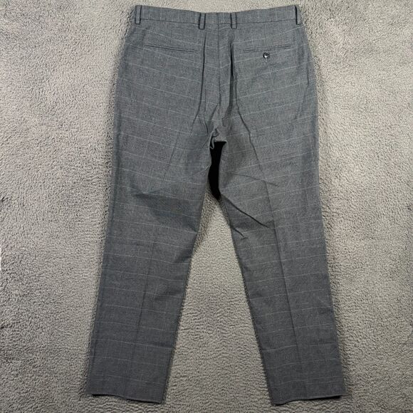 J Crew Pants Mens 35x32 Gray Plaid Thompson Classic Fit Chinos Preppy NWT - Picture 8 of 15
